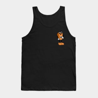 Trash Can Cartoon Orange Tank Top